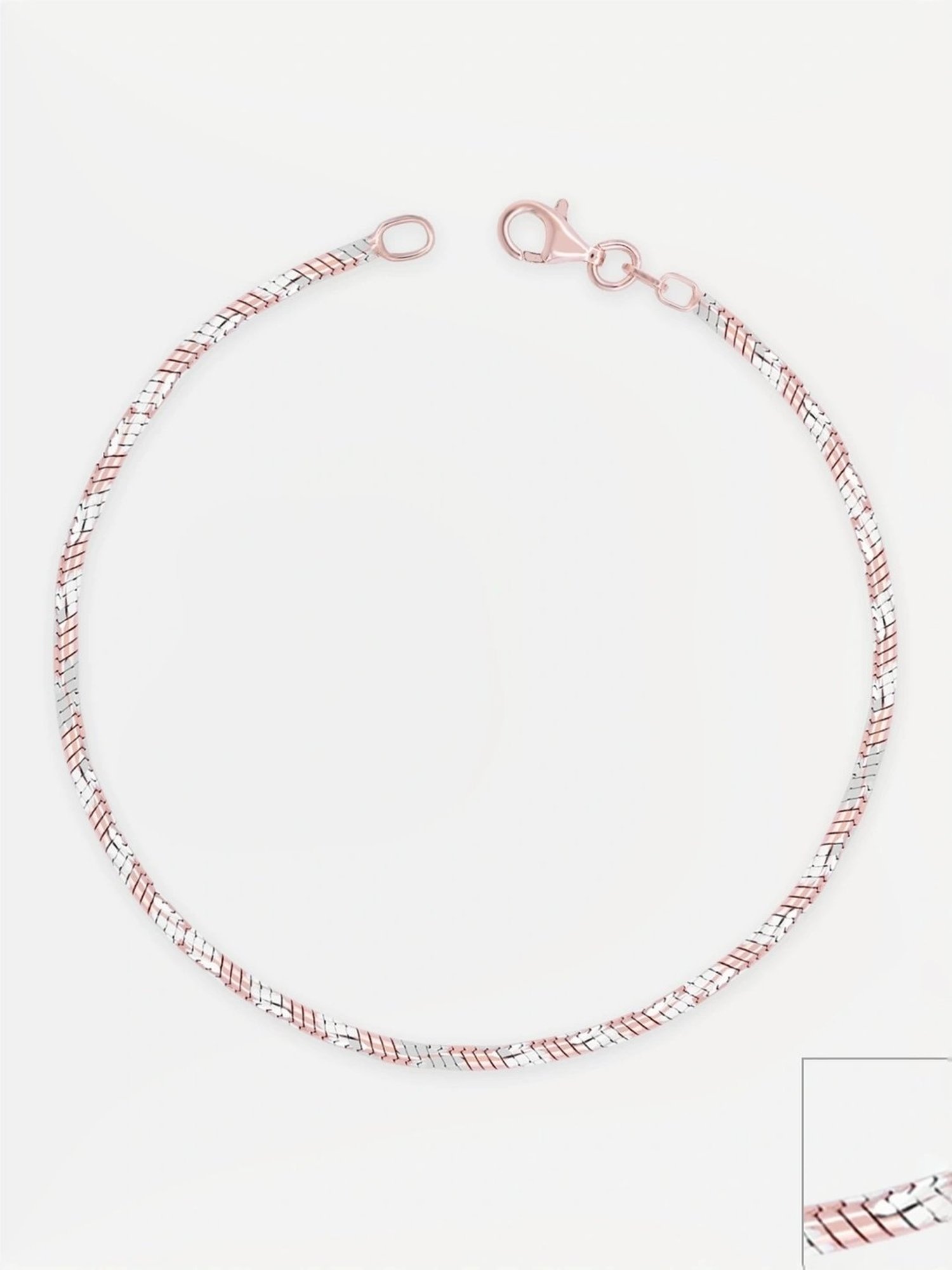 Touch925 Twisted Silver Anklet for Women