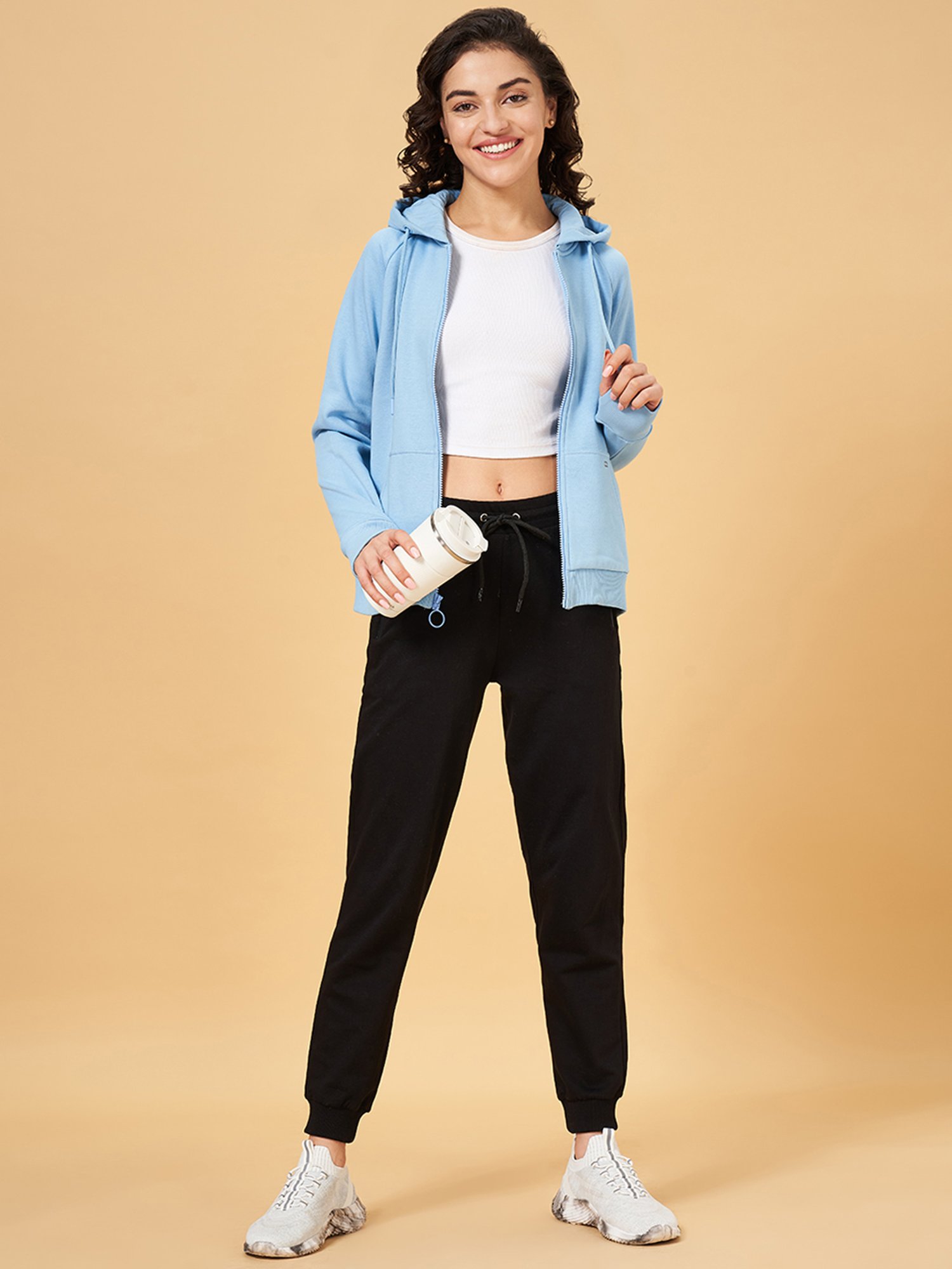 Ajile by Pantaloons Blue Cotton Sports Sweatshirt