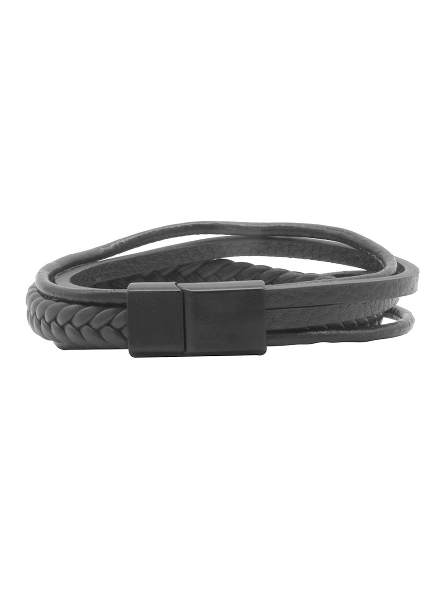 Joker & Witch All Black Charles Multi-strand Black Men's Bracelet