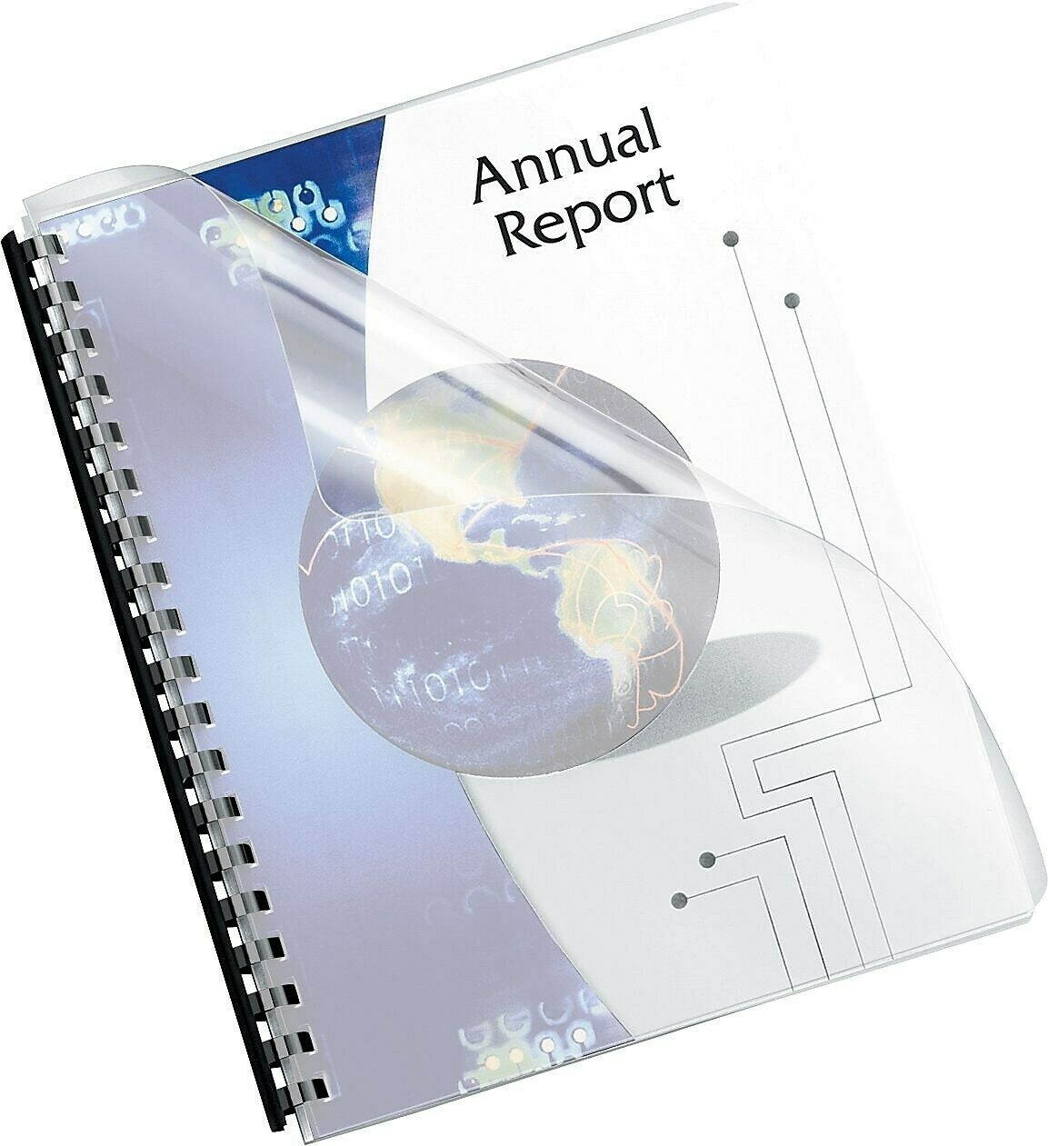 Fellowes Futura Binding System Covers Square Corners 11 x 8 1/2 Frost 25/Pack