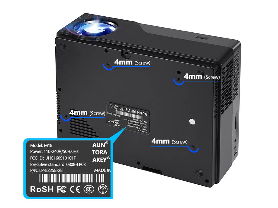 AUN M18 UP 1080 HD Projector Android 8.0 6500Lumens