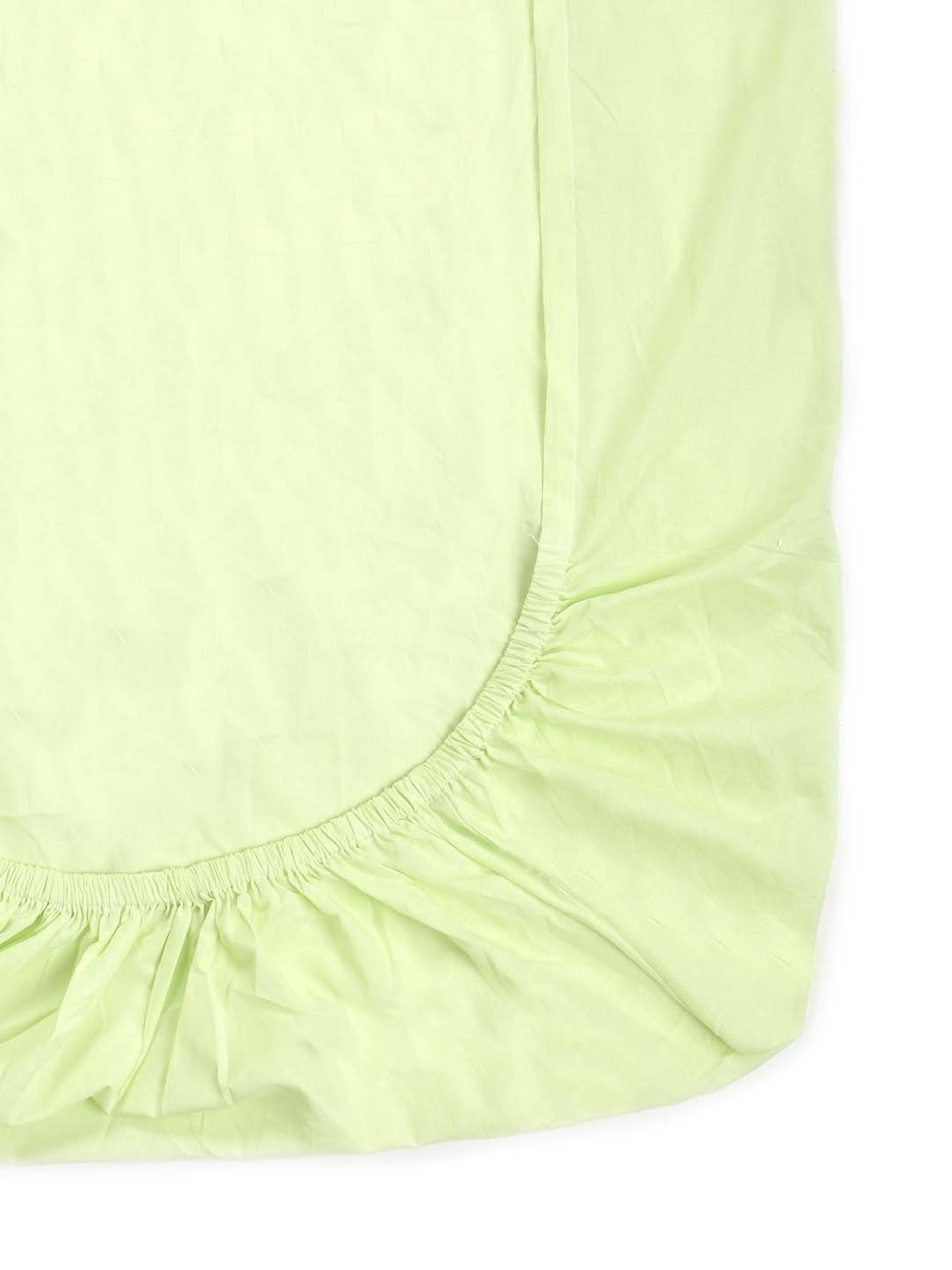 The Baby Atelier Lime Green Solid Cotton 400 TC Kids Bed Sheet