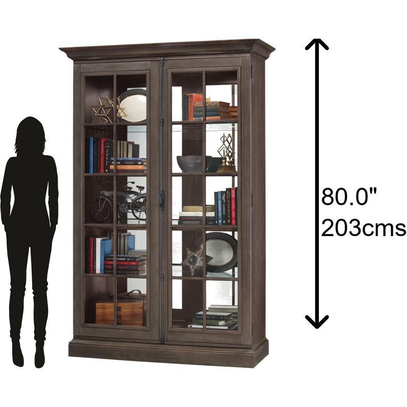 Howard Miller 670022 Howard Miller Clawson Iii Curio Cabinet 670022 Aged Auburn