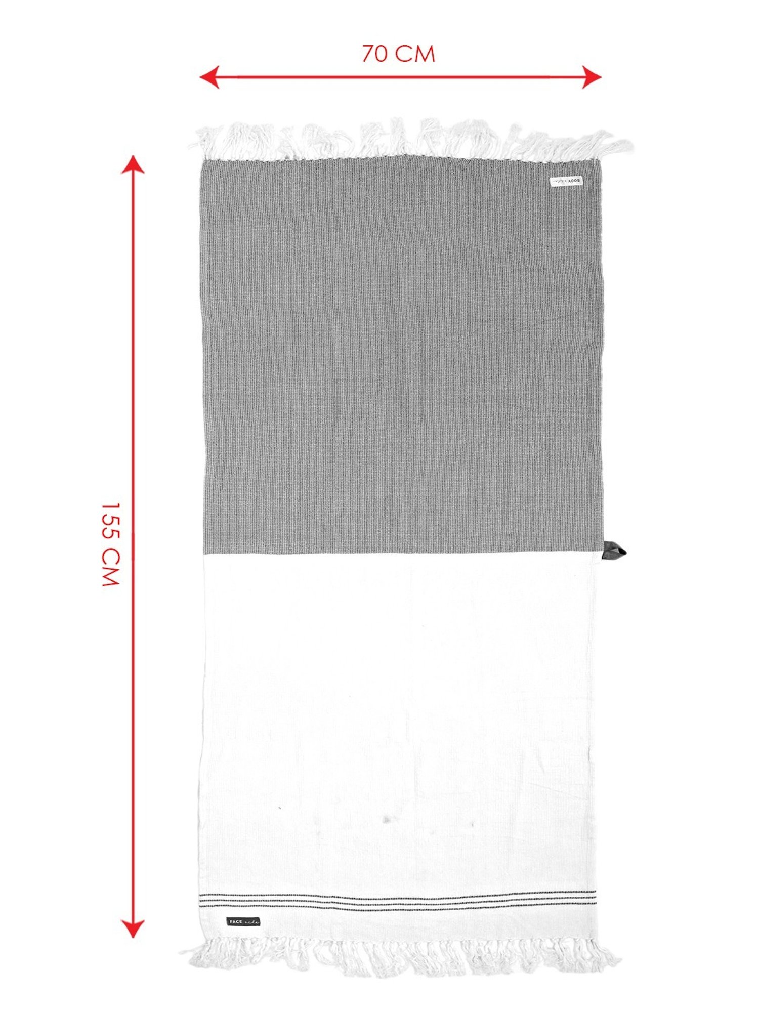 Doctor Towels Bamboo Waffle Solid Charcoal Bamboo Bath Towel