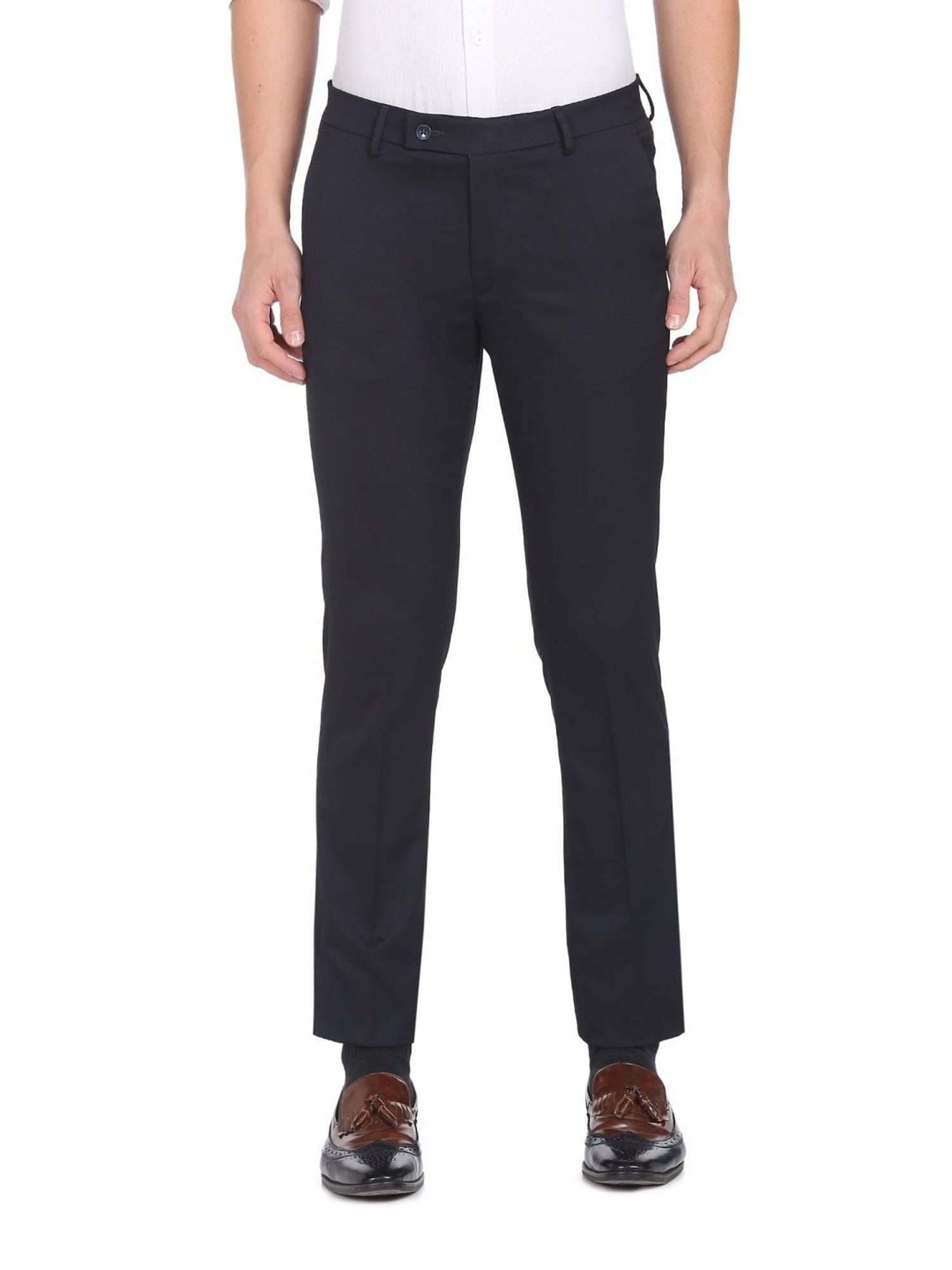Arrow Blue Regular Fit Trousers