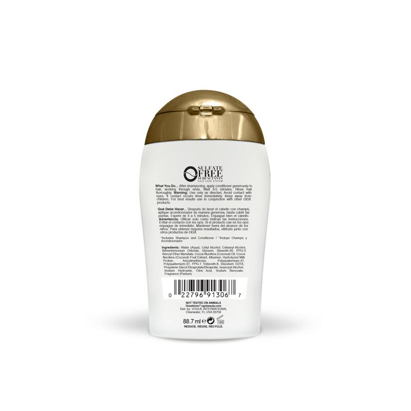 OGX Nourishing Coconut Milk Conditioner -Travel Size - 3 fl oz