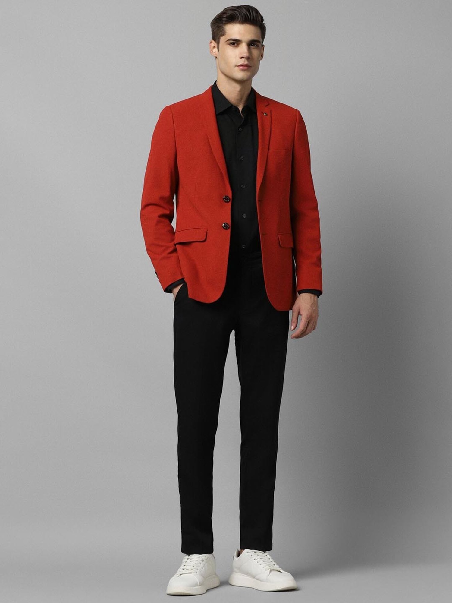 Louis Philippe Light Blue Regular Fit Blazer