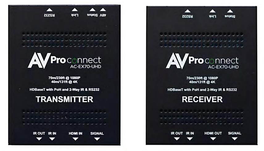 AVPro Edge - AC-EX70-UHD-KIT - Ultra-Slim 70 Meter HDMI via HDBaseT Extender with Transmitter & Receiver Included