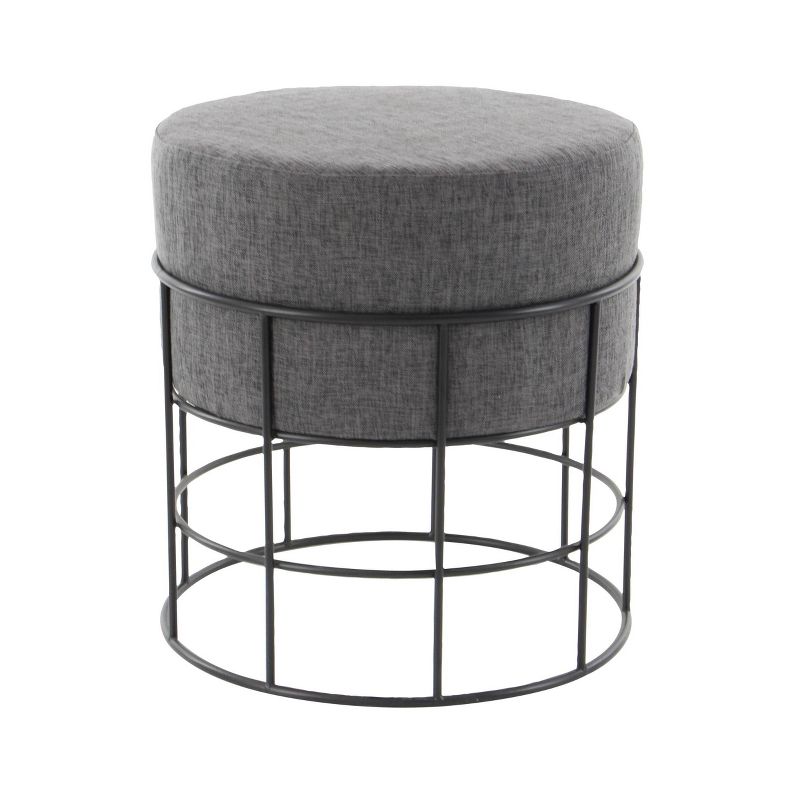 Metal Fabric Patio Garden Stool - Olivia & May