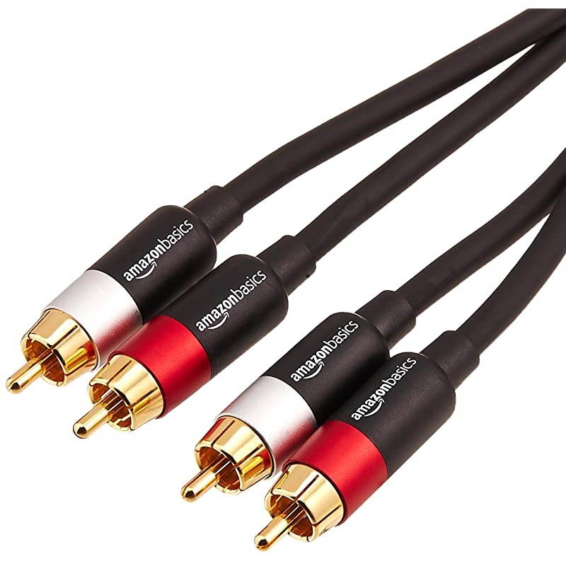 2Male to 2Male RCA Audio Cable 8Feet 10Pack
