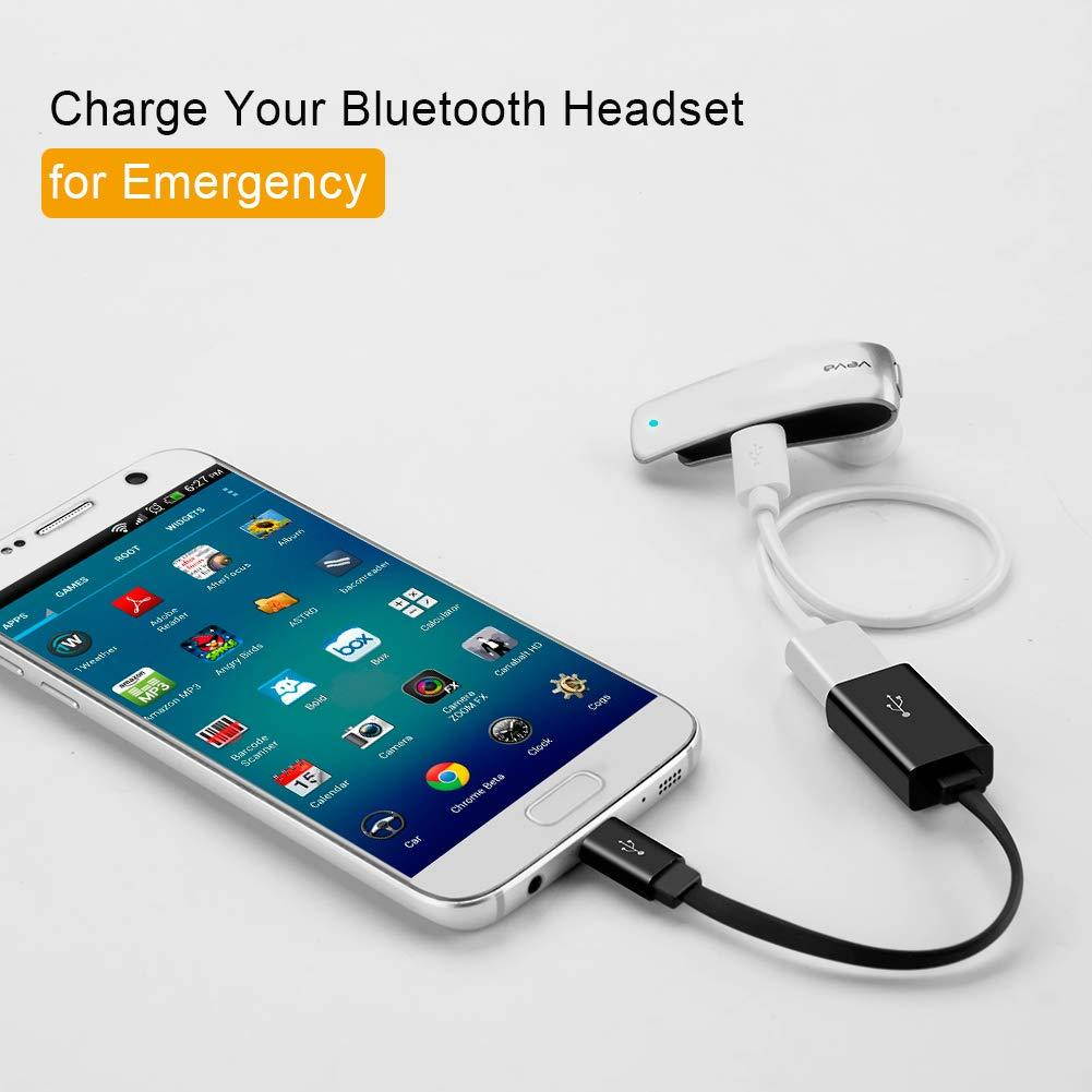 CableCreation Micro USB 2.0 OTG Cable Flat On The Go Adapter Micro USB Male to USB Female for Samsung S7 S6 Edge S4 S3 Android or Other Smart Phones Tablets with OTG Function 6 Inch, Black