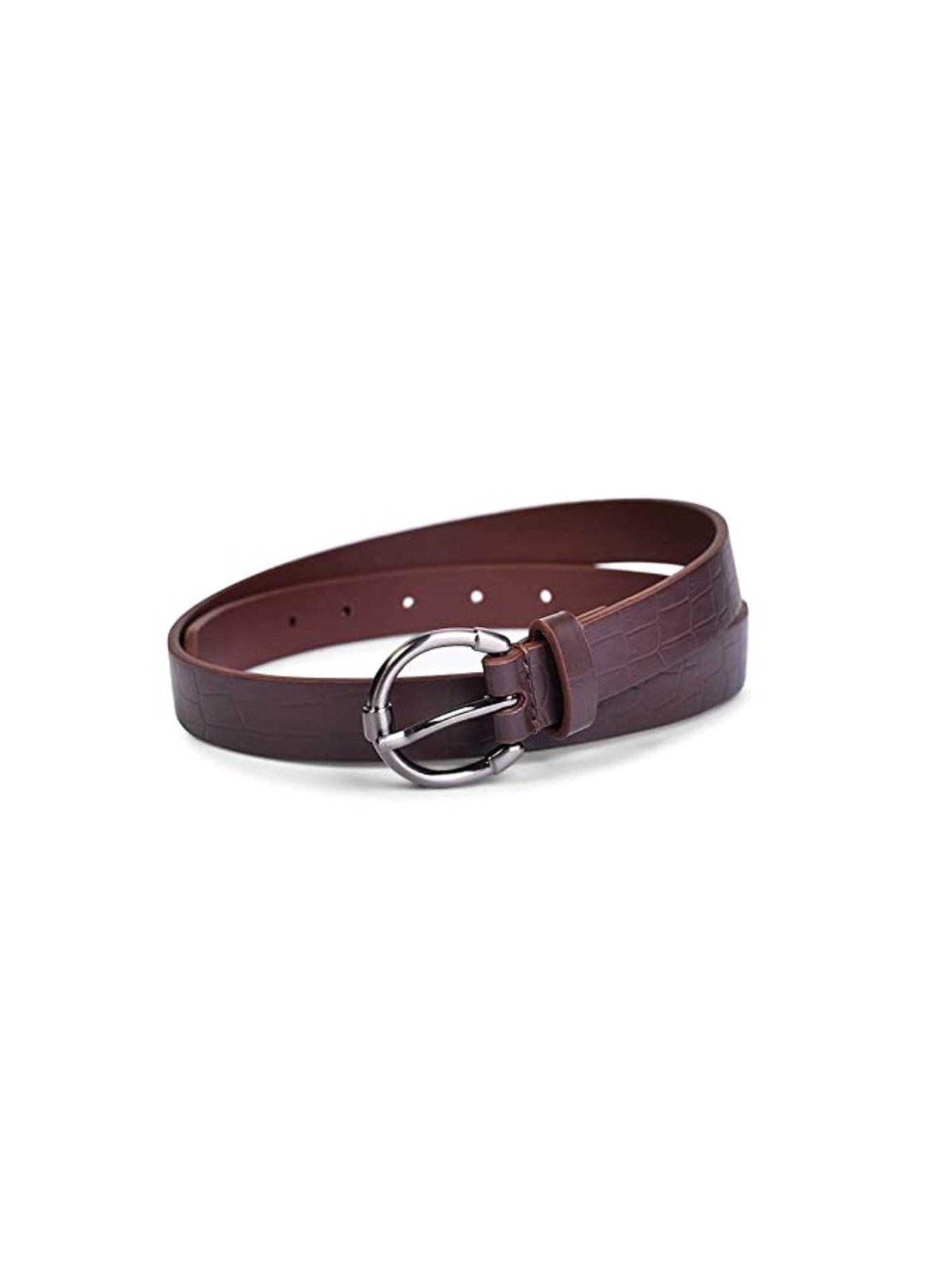 BELWABA Brown Animal Effect Casual Reversible Belt for Women