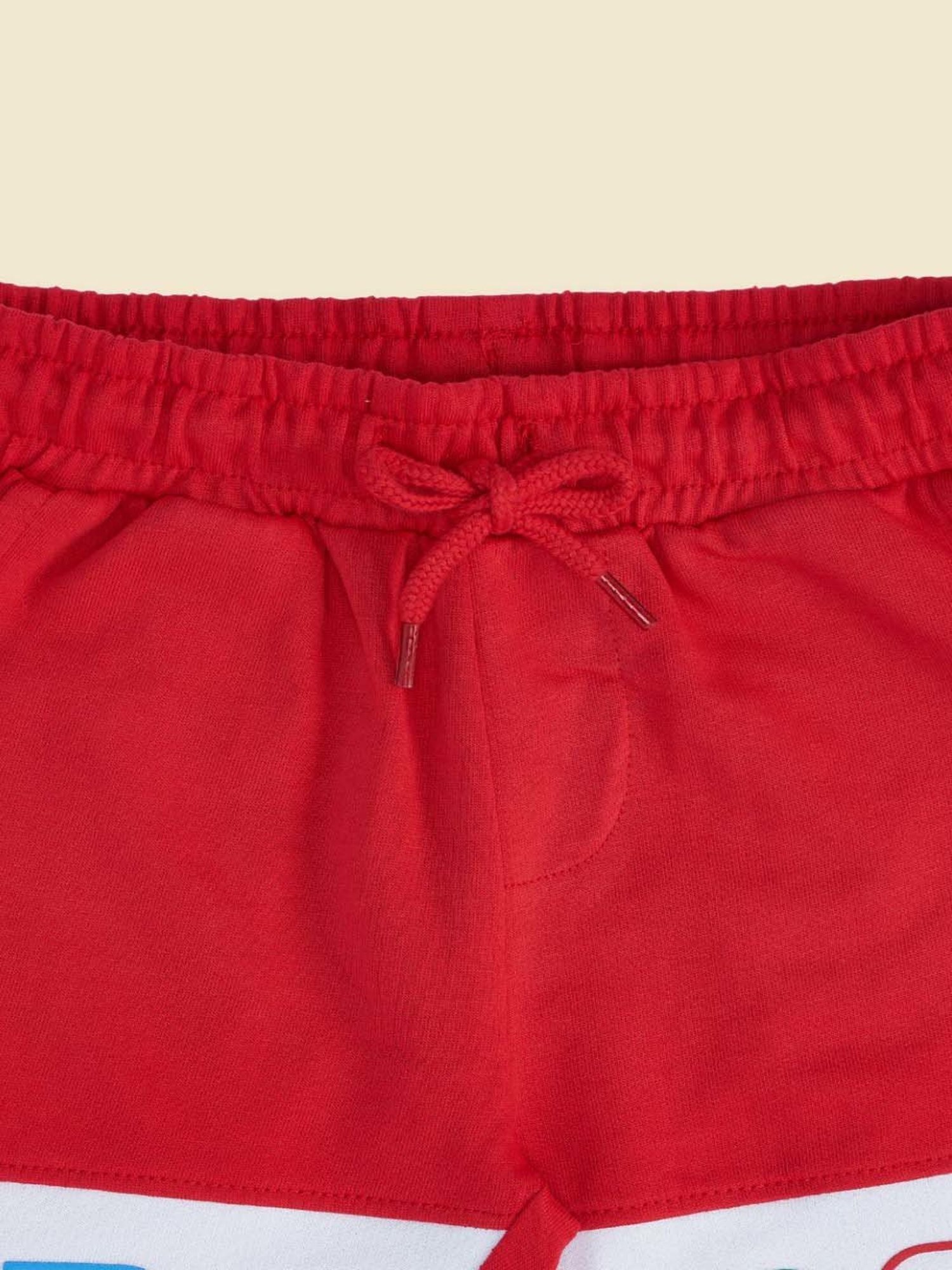 Pantaloons Baby Kids Red & White Cotton Printed Shorts