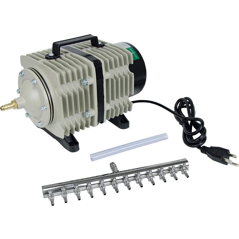 Hydrofarm AAPA110L Active Aqua 112 Watt 1750 GPH Commercial Pond Hydroponics Aquarium Air Pump with 12 Outlets