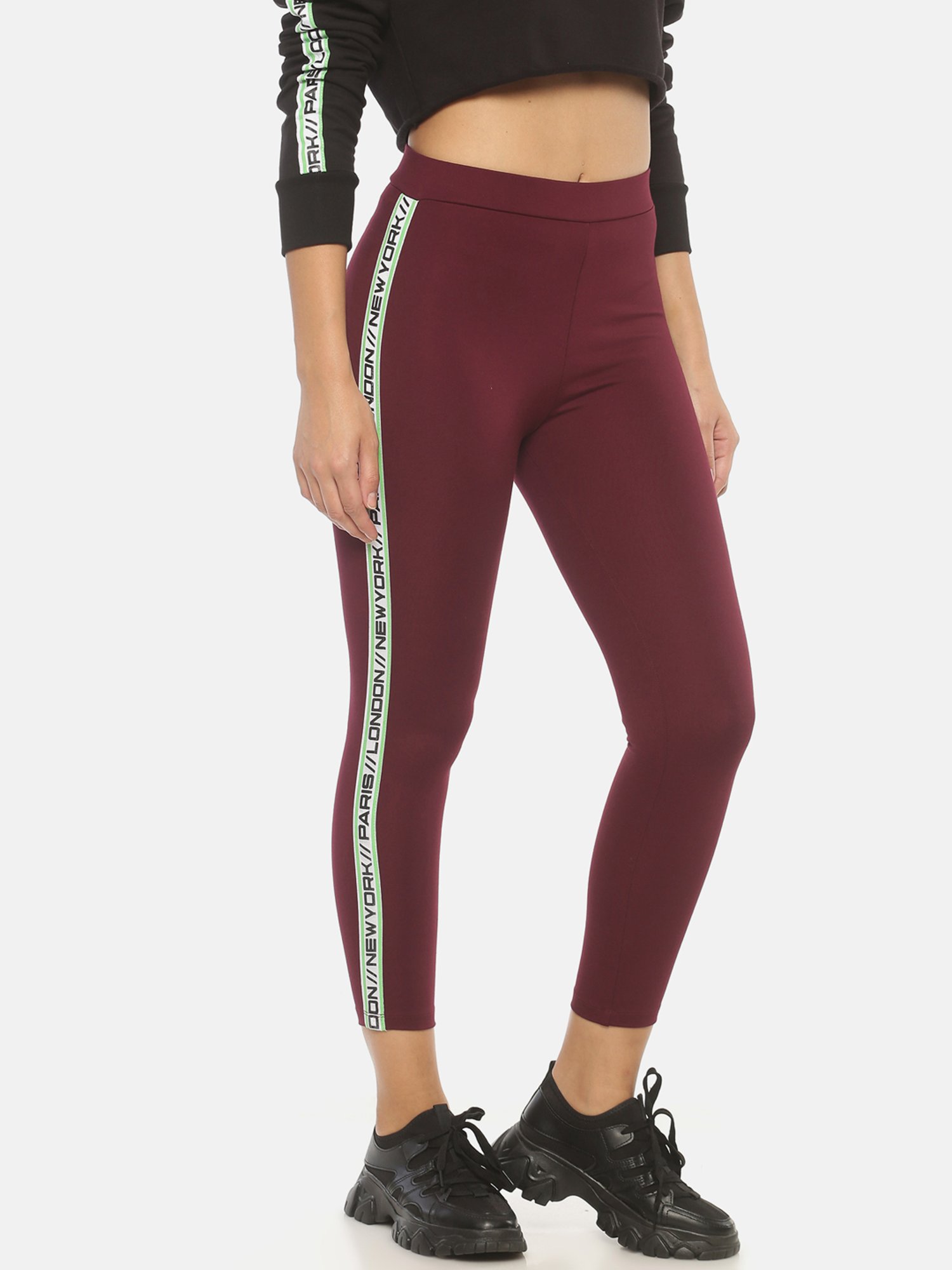 ISU Maroon Cotton Treggings