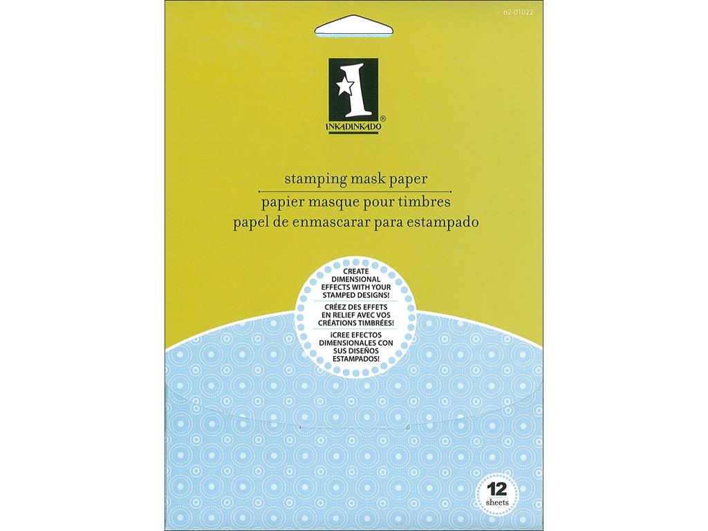 Inkadinkado Stamping Mask Paper 12/Pkg-