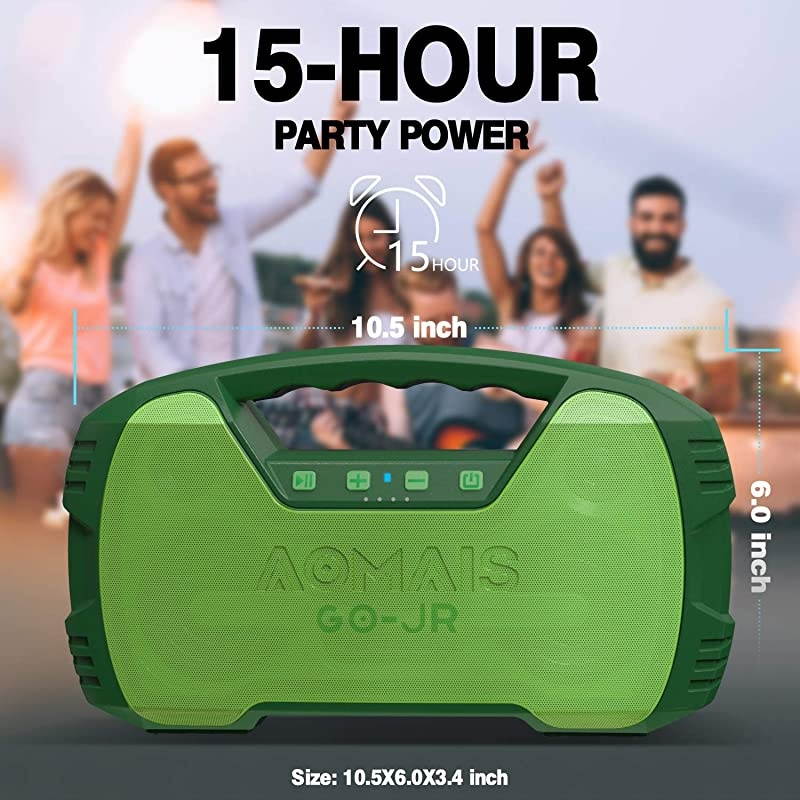 Portable Bluetooth Speaker,  40 Hrs Playtime Outdoor Waterproof Speakers with Lights, 25W Super Stereo Sound and Deep Bass, 100Ft Wireless Bluetooth Range, Built-in Mic, Indoor/Beach Party