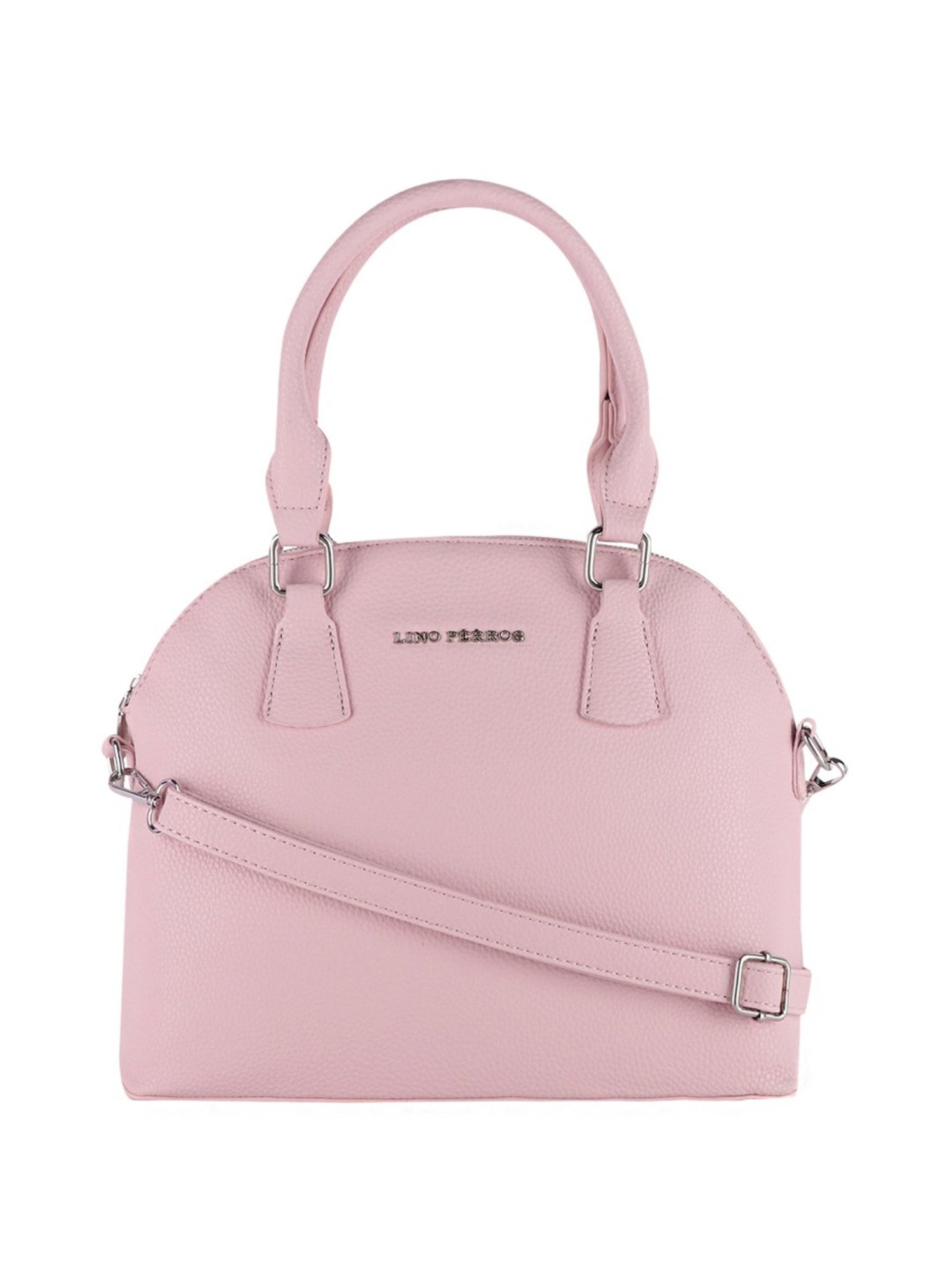 Lino Perros Pink Solid Medium Handbag