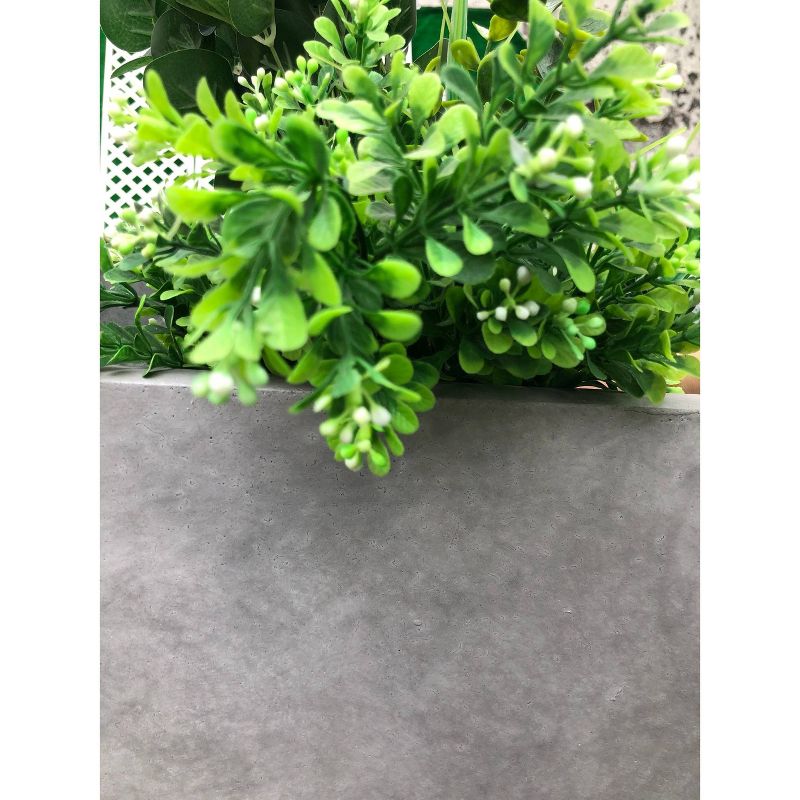 Set of 3 Kante Lightweight Modern Square Outdoor 16" x 16" Planters Natural Concrete - Rosemead Home & Garden, Inc.