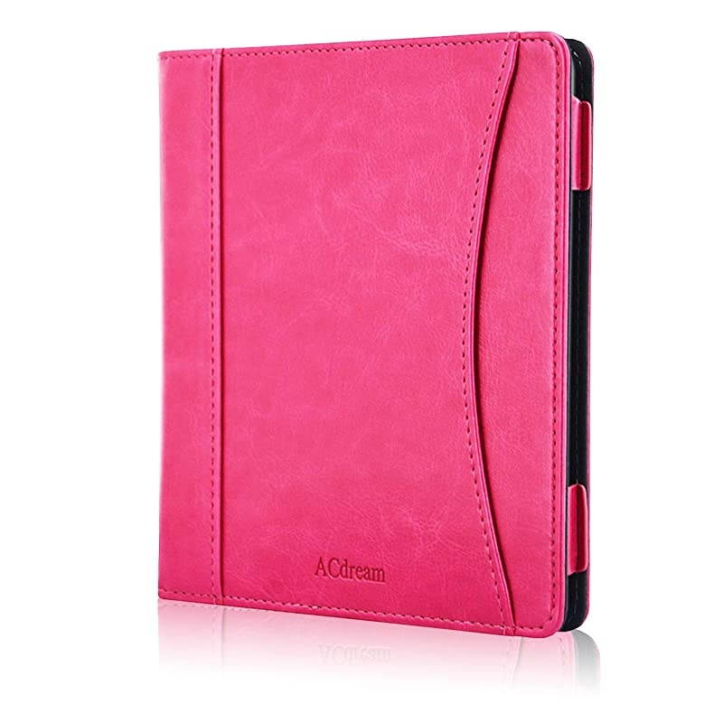 Case Fits AllNew Kindle Oasis 2019 Folio Smart Cover Leather Case with Auto Wake Sleep Feature for Kindle Oasis 10th Generation 2019 Release amp 9th Generation 2017 Release Hot Pink