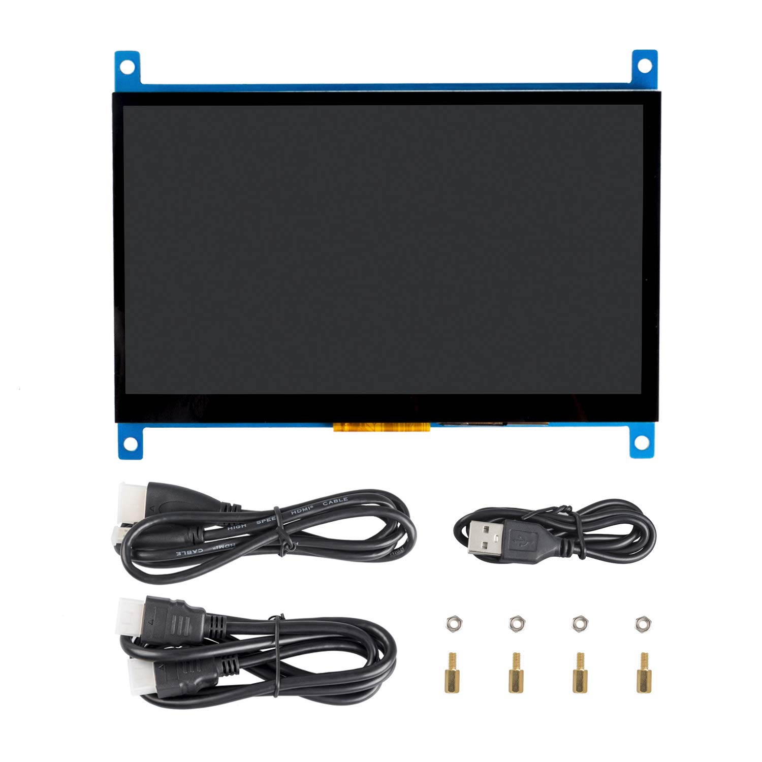 SunFounder Raspberry Pi 4 Display Touchscreen 7 Inch HDMI 1024&times;600 USB IPS LCD Screen Display Monitor for Raspberry Pi 4 3 Model B, 2 Model B, and 1 Model B+, Windows Capacitive Touch Screen