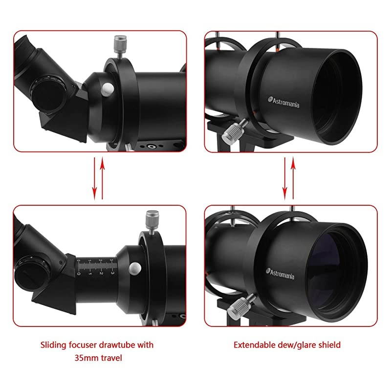 6x30 Finder Scope Black Allowing Many Astronomical Objects to Become Visible to Your Eye