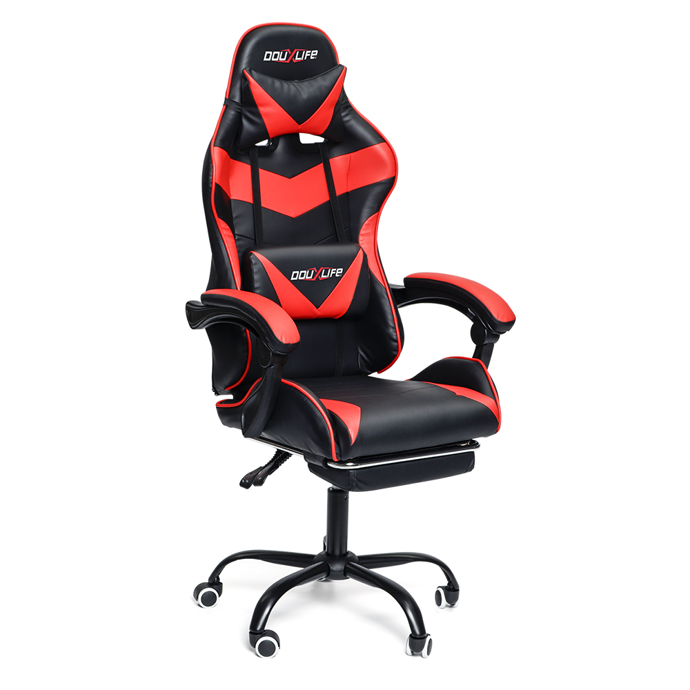 Gaming Chair, Racing Style Computer Desk Chair Padded Armrests Ergonomic Lumbar Support Adjustable Height