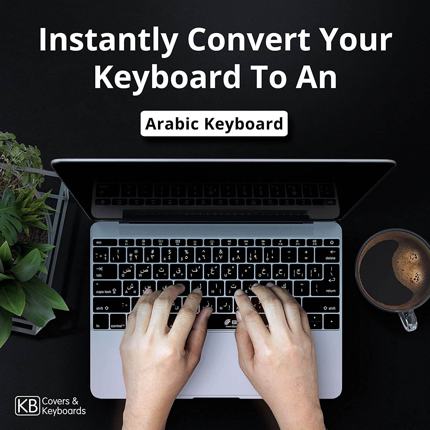 KB Covers Arabic Keyboard Cover Compatible with 13&rdquo; & 16&rdquo; MacBook Pro w Magic Keyboard | Ultra Thin Dust Water & Dirt Resistant Silicone Skins