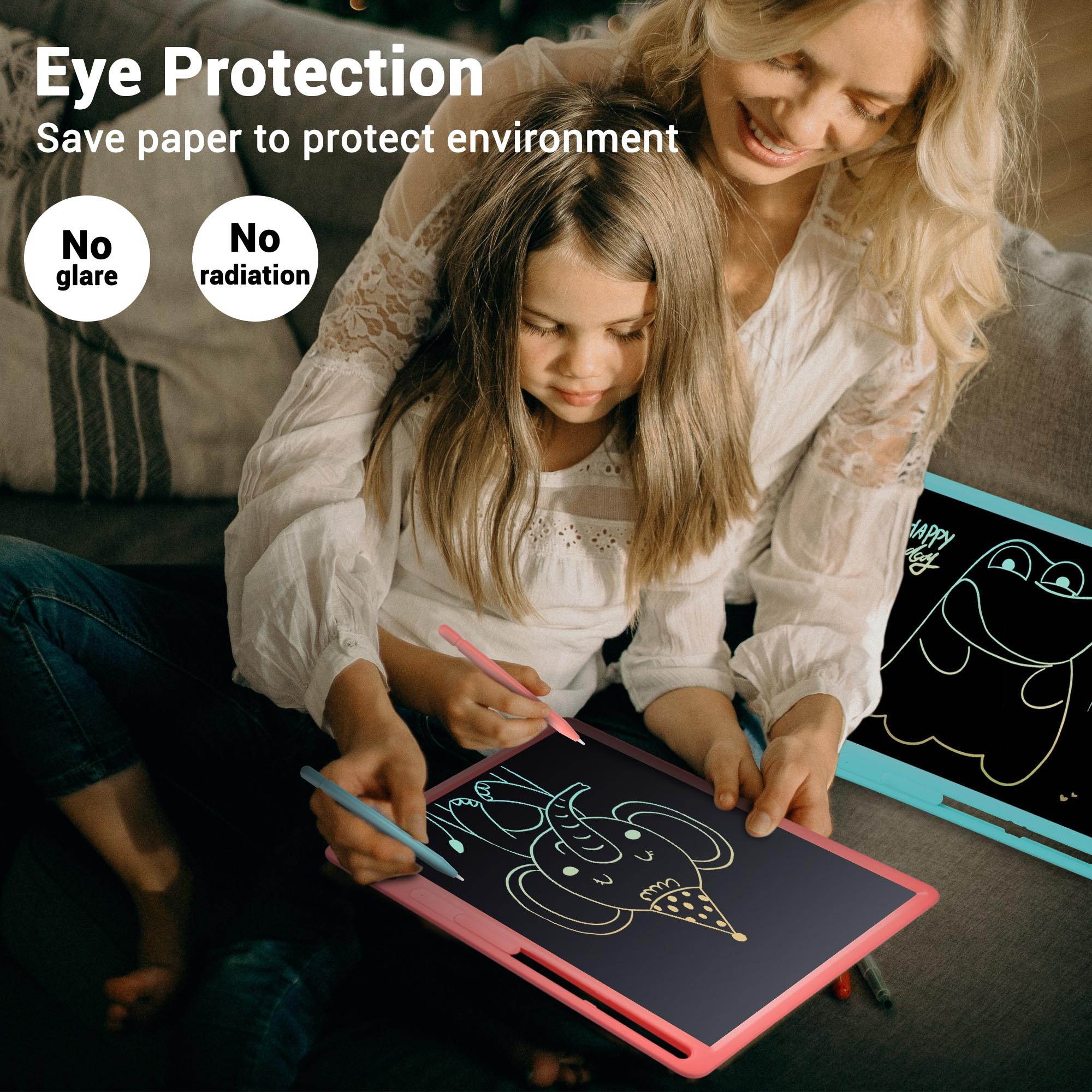 15" LCD Writing Pad Drawing Tablet Electronic Doodle Board Erasable Kids Stylus