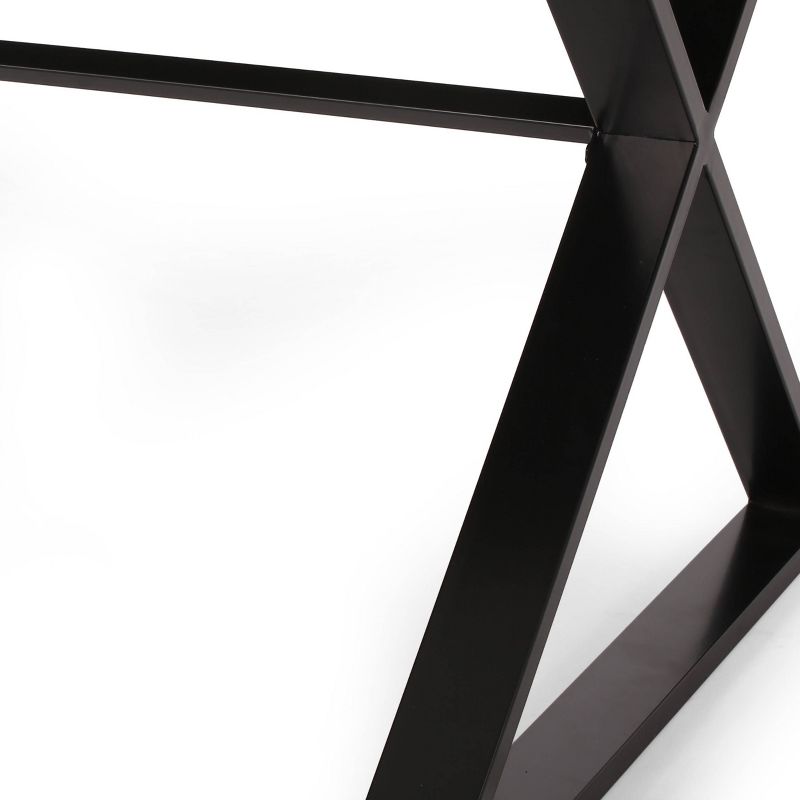 Americus Modern Industrial Dining Table Gray/Black - Christopher Knight Home