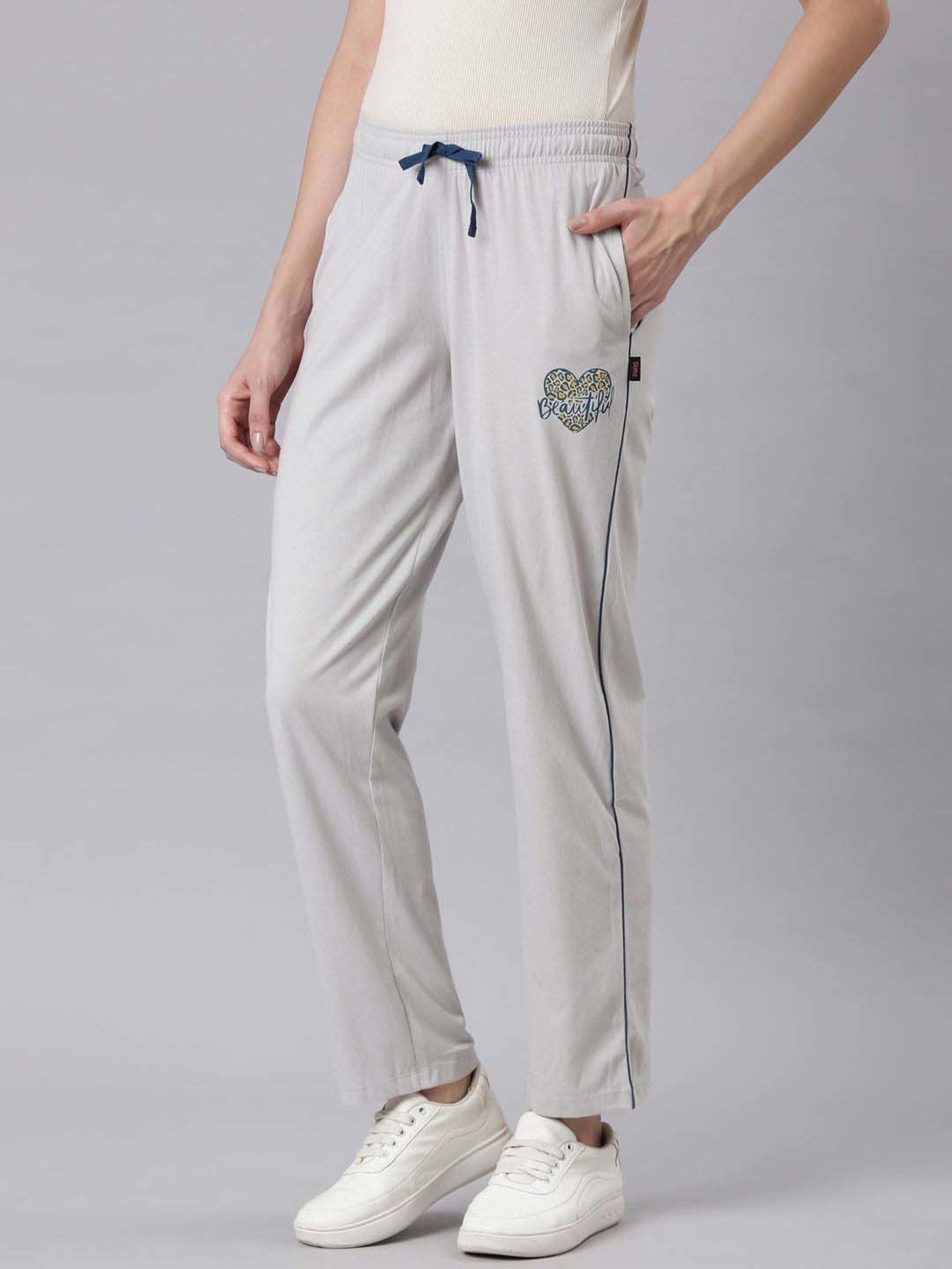 Dixcy Slimz Grey Printed Track Pants