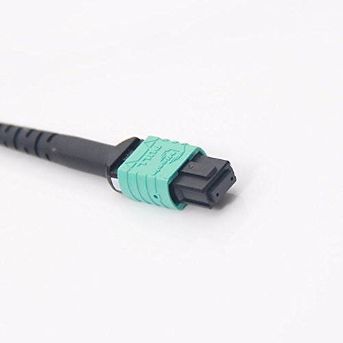 MPO to MPO Fiber Optic Patch Cable, 3-Meter, OM3 Multimode Uniboot, for QSFP+ SR4, 10 Packs