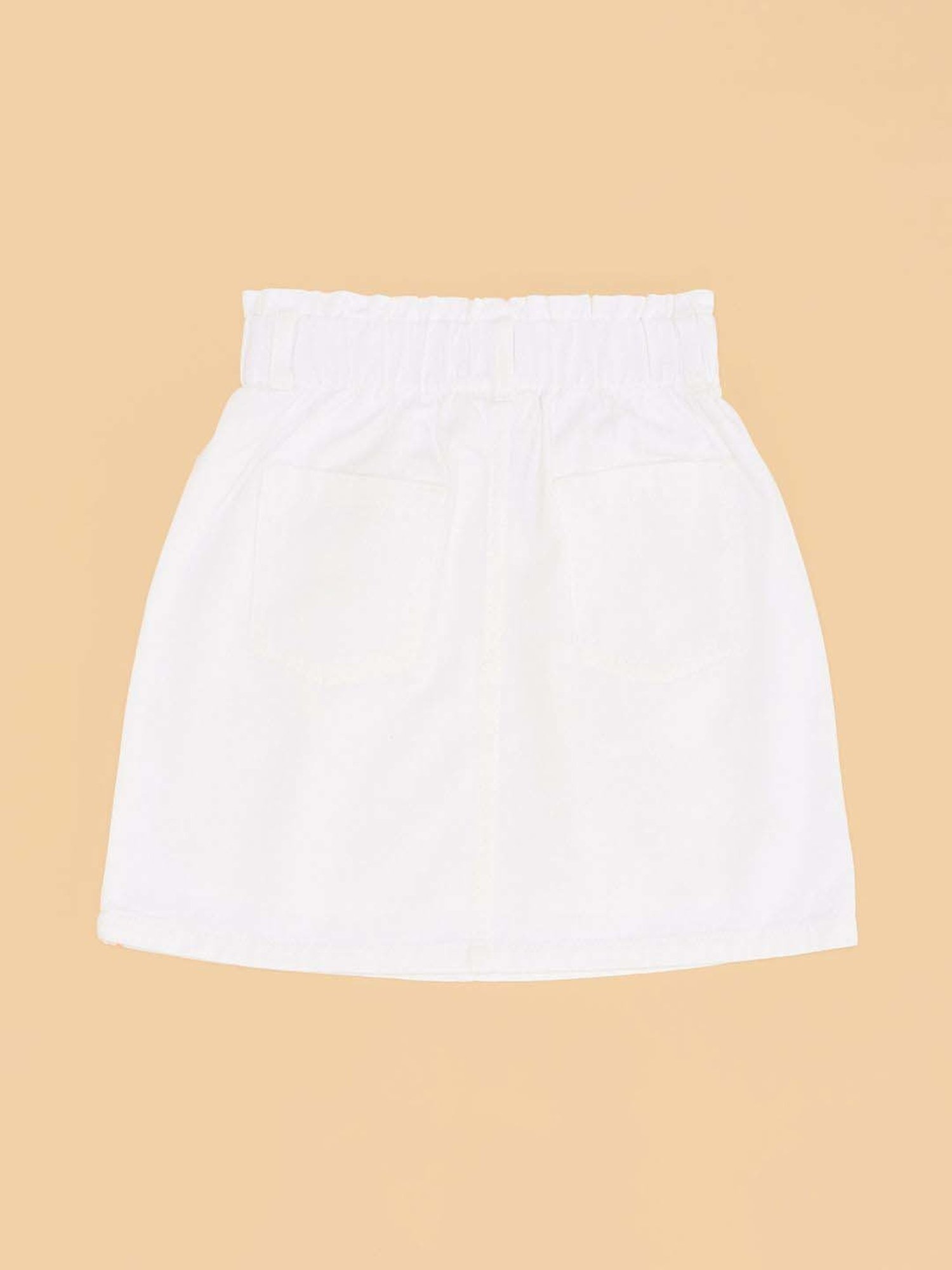 Pantaloons Junior Girls Pink & White Cotton Floral Skirts