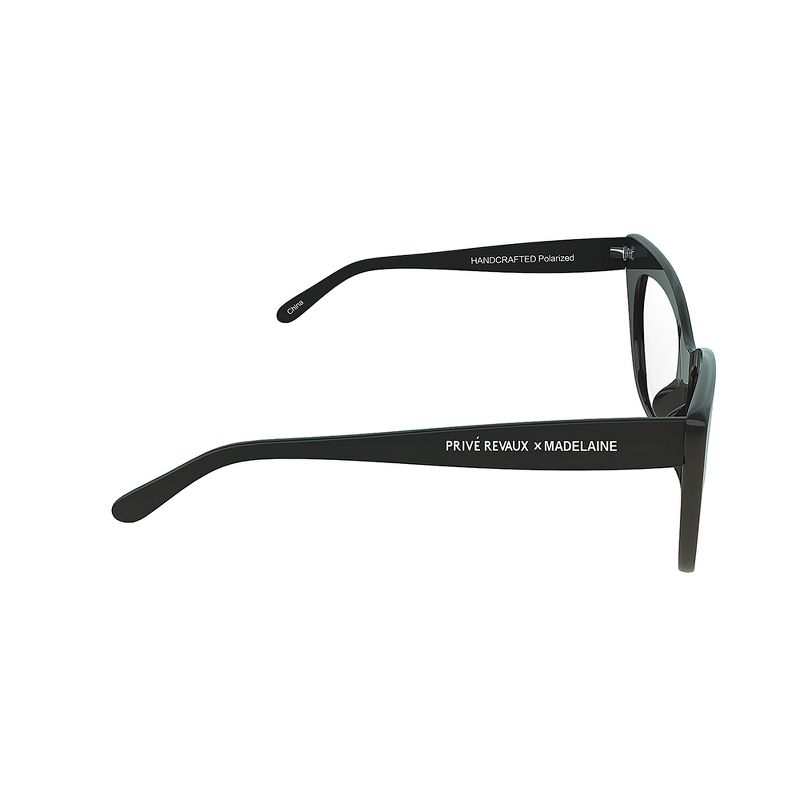 Priv'e Revaux The Mister  Womens Cat-Eye Polarized Sunglasses Caviar Black 57mm