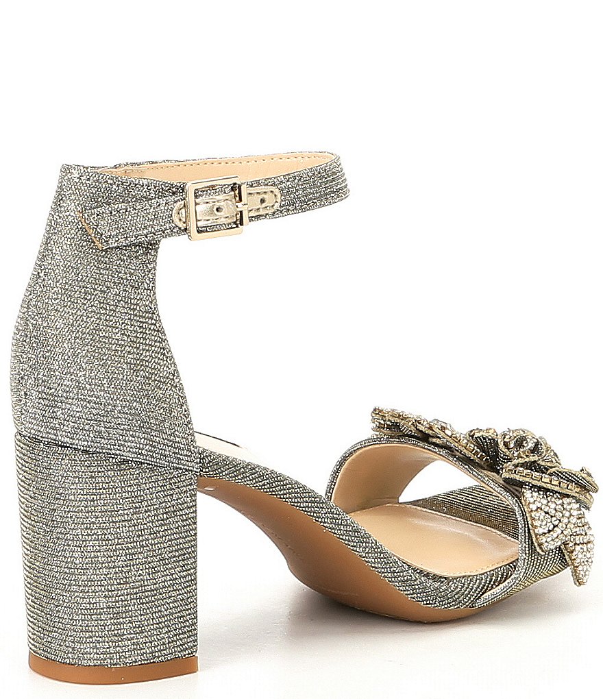 Alex Marie Harlean Ornament Detail Block Heel Dress Sandals