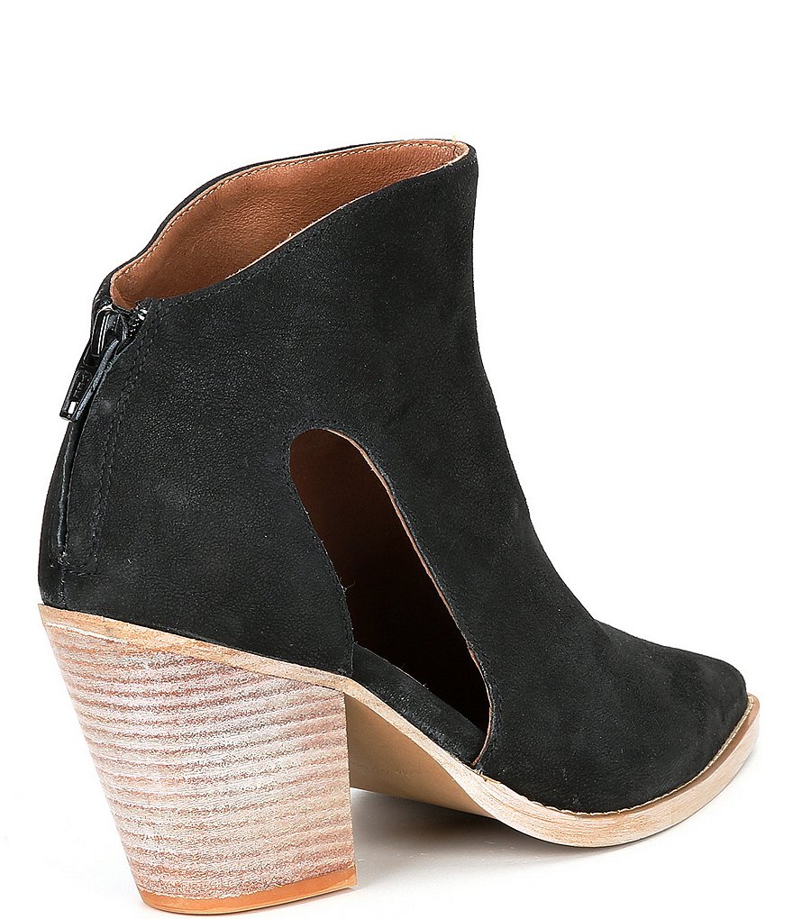 Free People Wilder Leather Side Cutout Booties