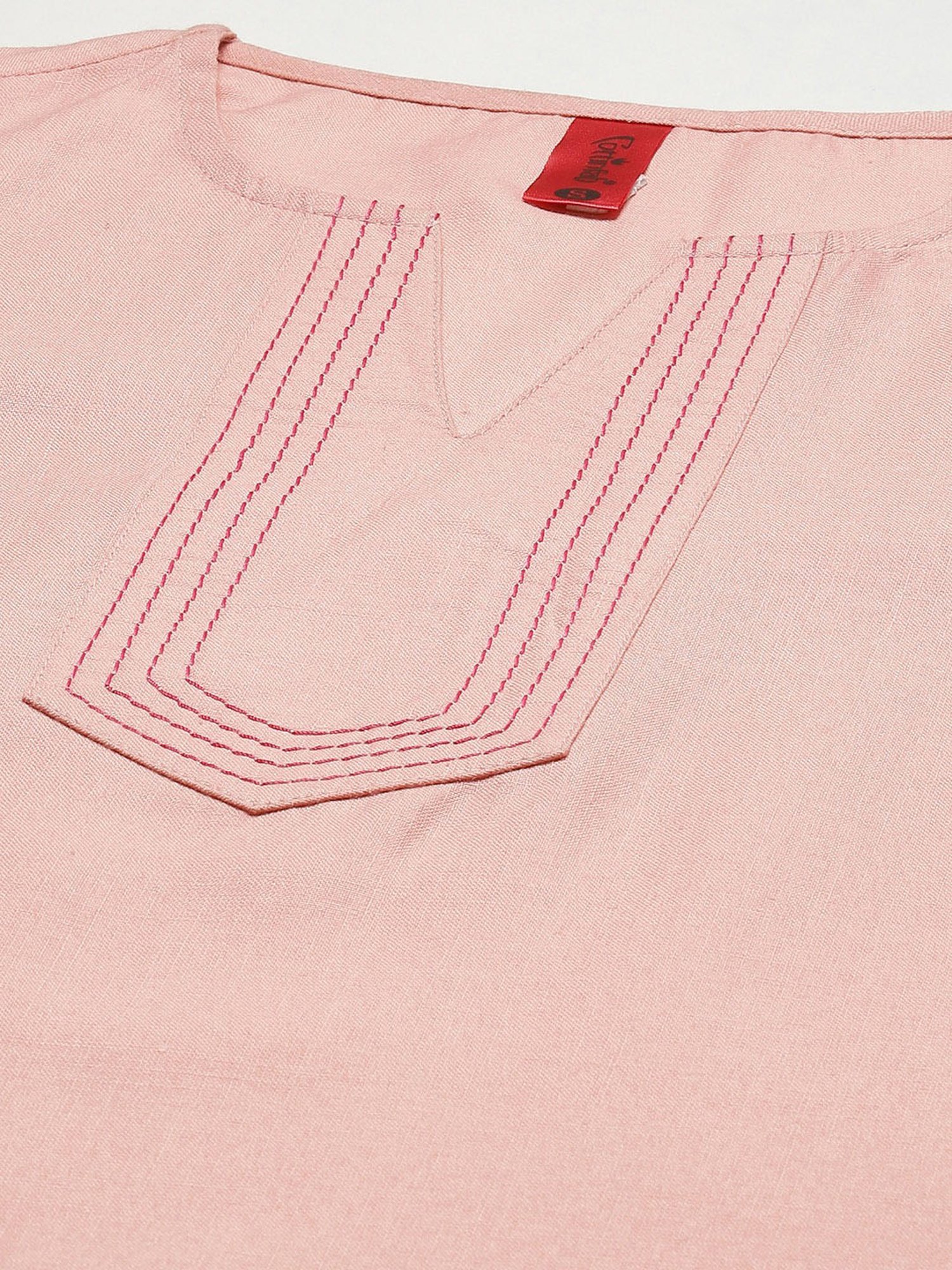 Cottinfab Peach Regular Fit Cotton Tunic