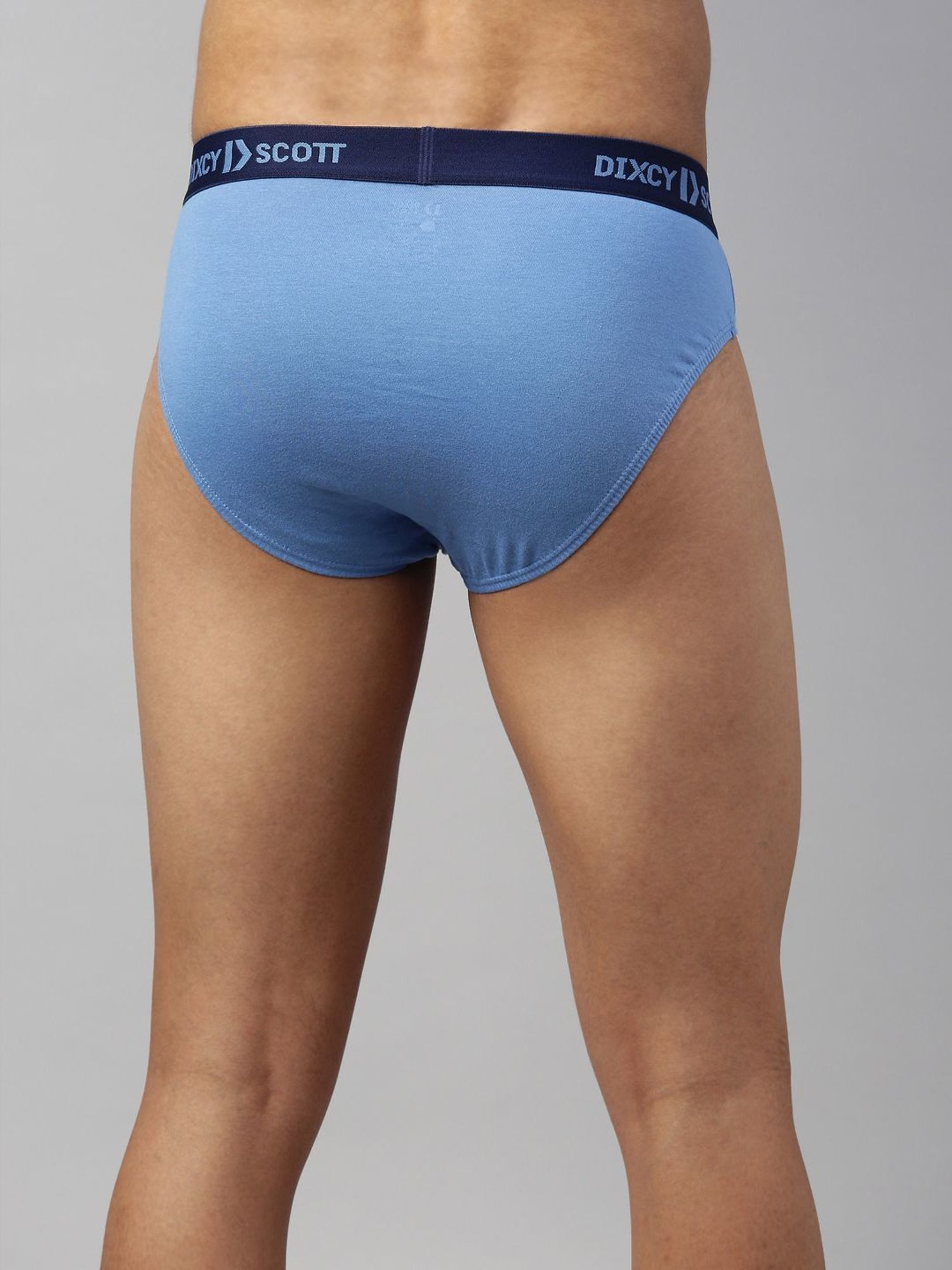 DIXCY SCOTT MAXIMUS Black & Parsian Blue Cotton Regular Fit Briefs - Pack Of 2