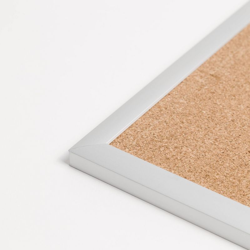 U Brands 47"x35" Cork Bulletin Board Aluminum Frame