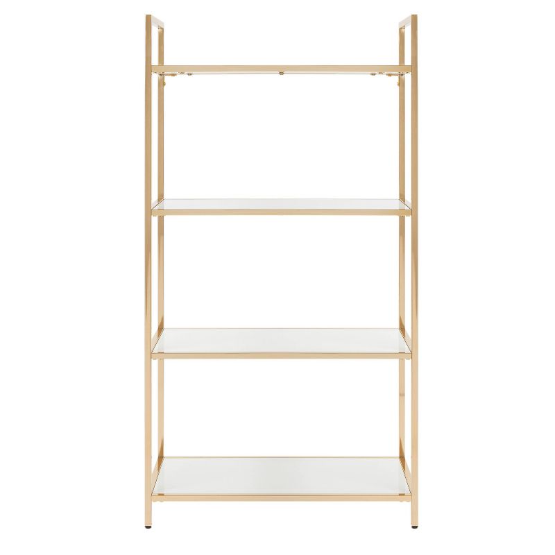 60" Alios Bookshelf White/Gold - OSP Home Furnishings