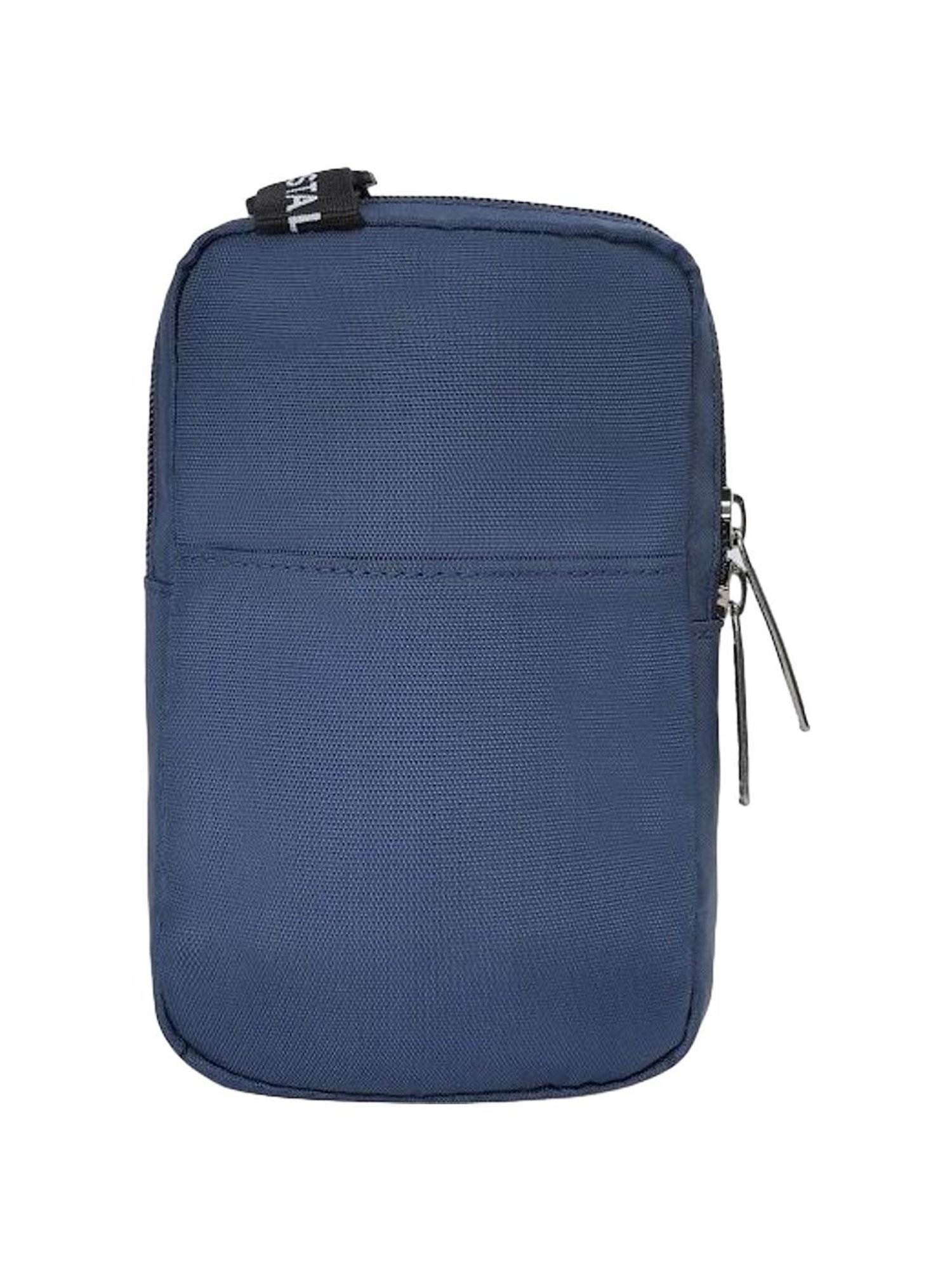 HiLEDER Brown Textured Small Leather 12 inch Cross Body Bag