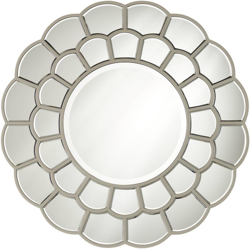 Sunshine Light Champagne 32" Round Framed Wall Mirror