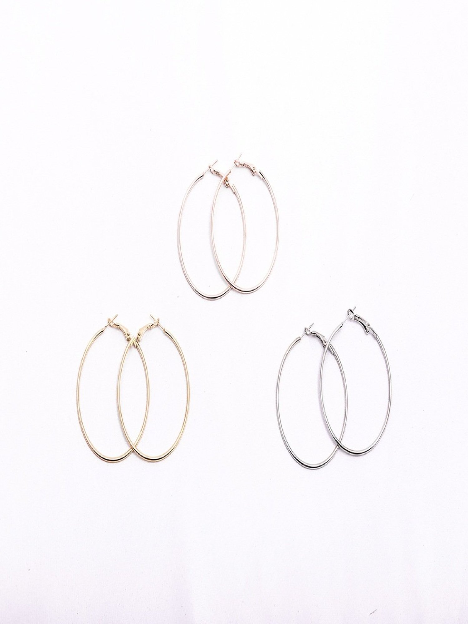 Jewelz Pack of 6 Fashion Non-Precious Metal Base Earrings for Women & Girls