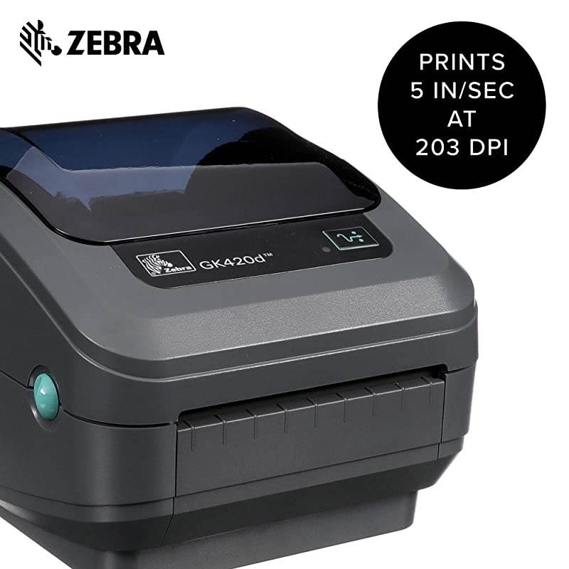GK420d Direct Thermal Desktop Printer Print Width of 4 in USB and Ethernet Port Connectivity GK42202210000