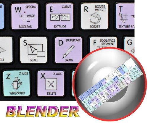 4Keyboard BLENDER GALAXY SERIES NEW KEYBOARD LABELS SHORTCUTS ARE COMPATIBLE WITH APPLE