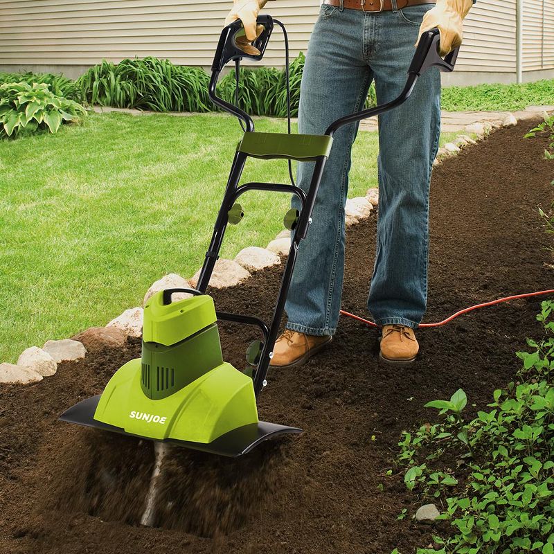 Sun Joe TJ600E Electric Garden Tiller/Cultivator | 14-Inch | 6.5 Amp.
