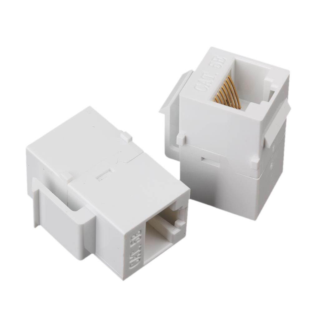 BQLZR 25x Cat5 RJ45 Coupler Female Adapter For Keystone Panel White