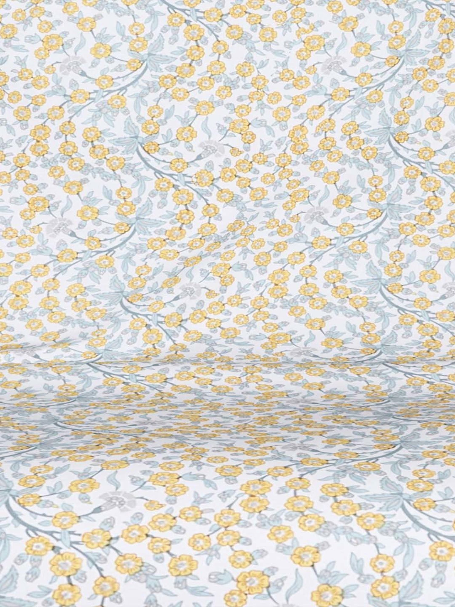 Living Scapes by Pantaloons Yellow & Grey Cotton Bedsheet With 2 Pillow Covers