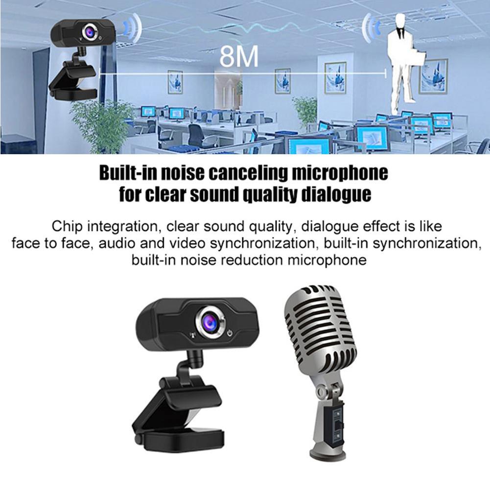 Full HD Webcam Mini Computer Camera with Microphone Portable USB Webcam for Online Meeting Computer Laptop