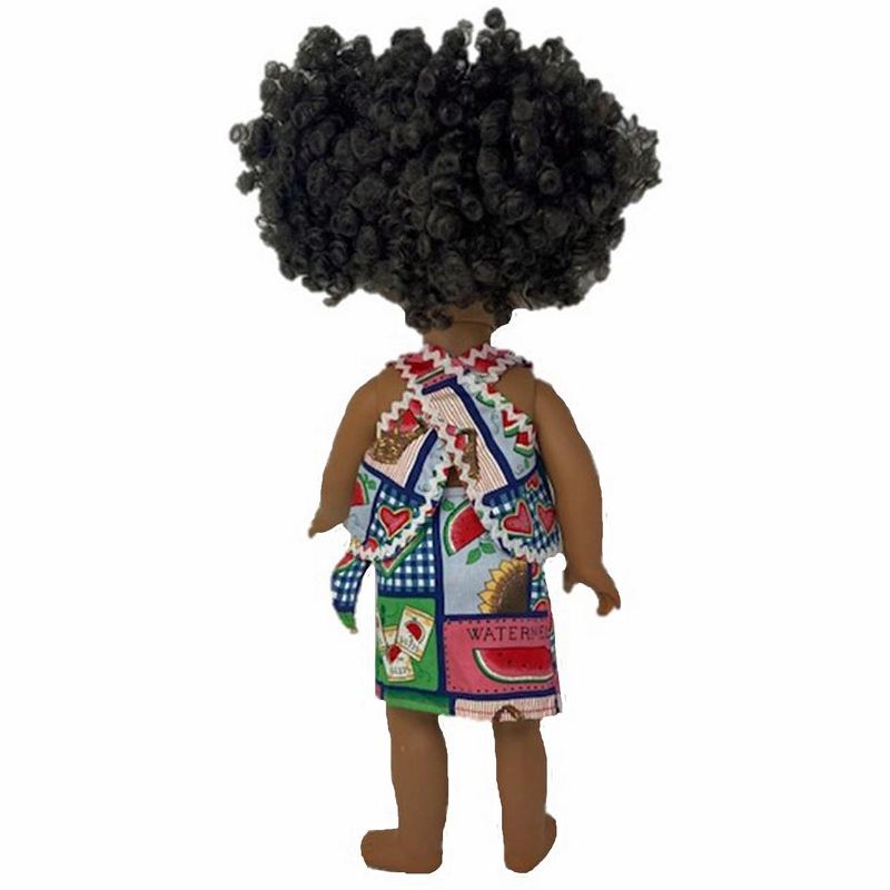 The Queen's Treasures Little House on the Prairie Green Calico Dress, Bonnet & Apron for 18" American Girl Dolls